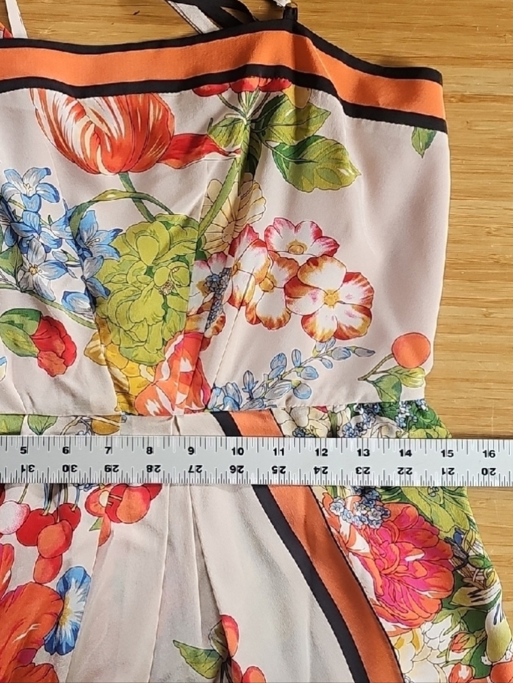 Yoana Baraschi Silk Floral Dress Size M Sleeveless Bright Spring Summer - Picture 7 of 7